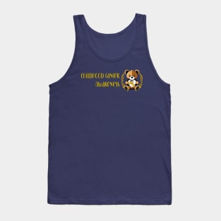 Childhood cancer awareness golden teddy bear Tank Top